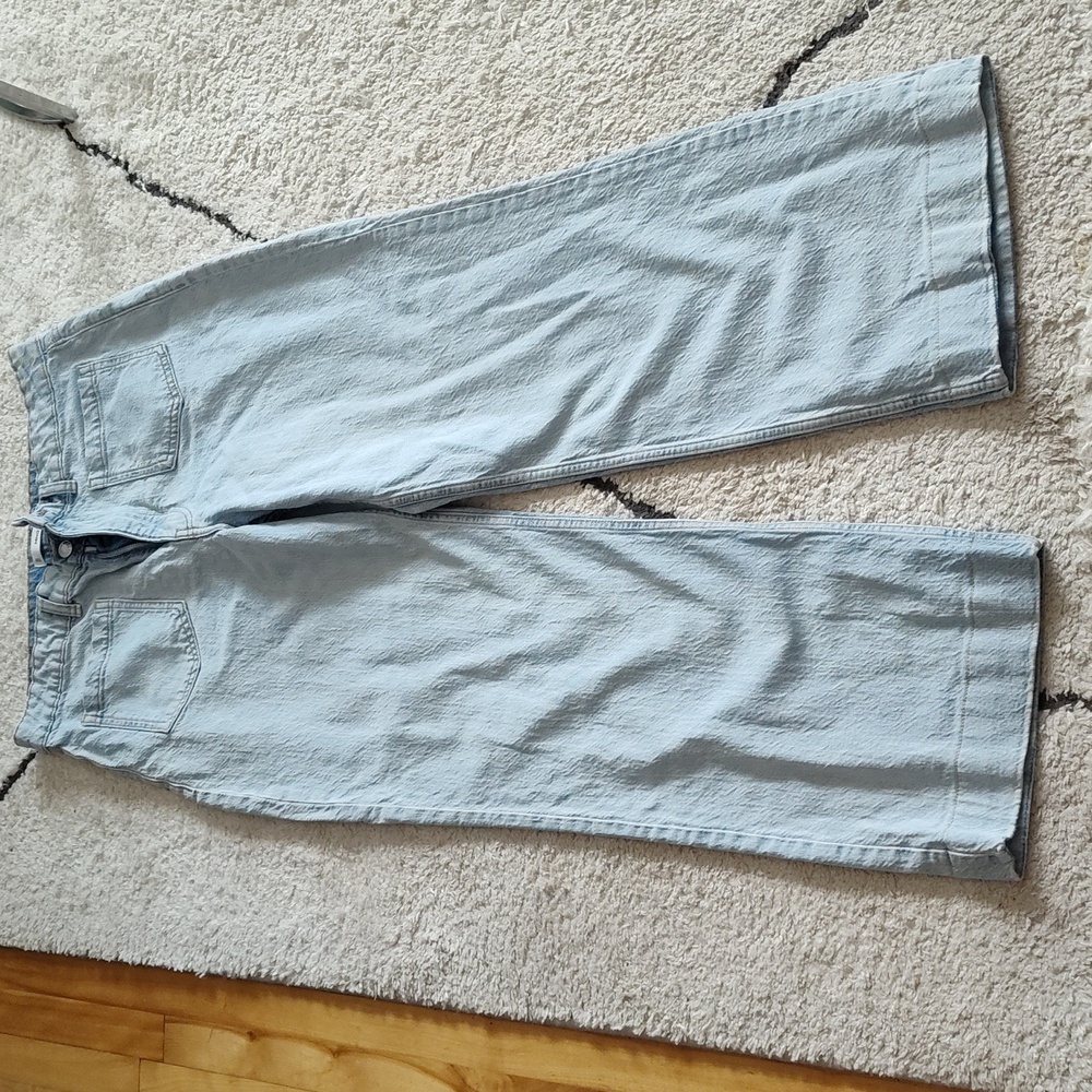 Mango Light Blue Wide Leg Jeans